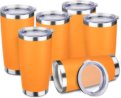 20oz Stainless Steel Travel Coffee Tumbler,Silver | Travel Coffee Mug,Spill-proof Lid,Double Wall,BPA-free Travel Cups,Insulated Cup Fits Car Cupholders