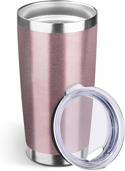 20oz Stainless Steel Travel Coffee Tumbler,Silver | Travel Coffee Mug,Spill-proof Lid,Double Wall,BPA-free Travel Cups,Insulated Cup Fits Car Cupholders
