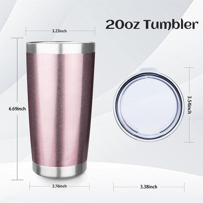20oz Stainless Steel Travel Coffee Tumbler,Silver | Travel Coffee Mug,Spill-proof Lid,Double Wall,BPA-free Travel Cups,Insulated Cup Fits Car Cupholders