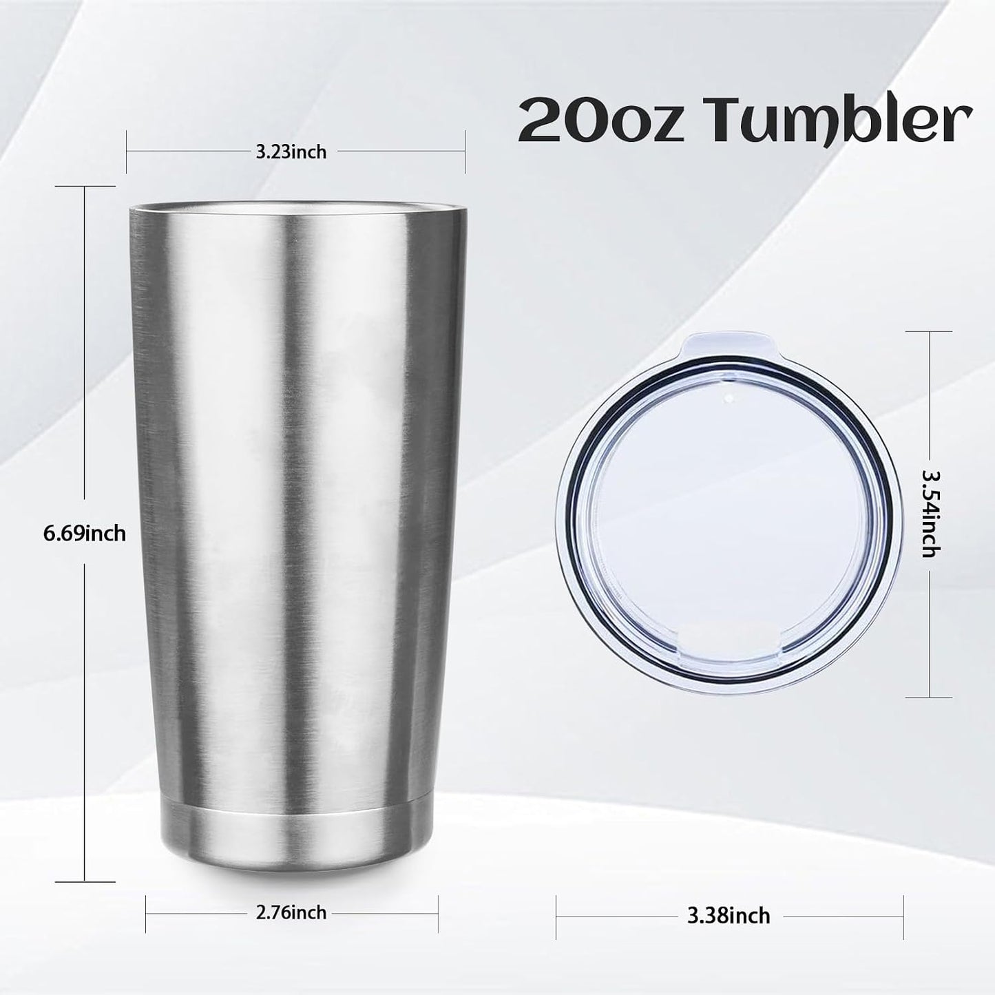 20oz Stainless Steel Travel Coffee Tumbler,Silver | Travel Coffee Mug,Spill-proof Lid,Double Wall,BPA-free Travel Cups,Insulated Cup Fits Car Cupholders