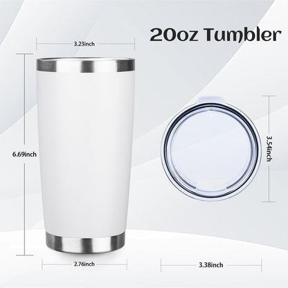 20oz Stainless Steel Travel Coffee Tumbler,Silver | Travel Coffee Mug,Spill-proof Lid,Double Wall,BPA-free Travel Cups,Insulated Cup Fits Car Cupholders