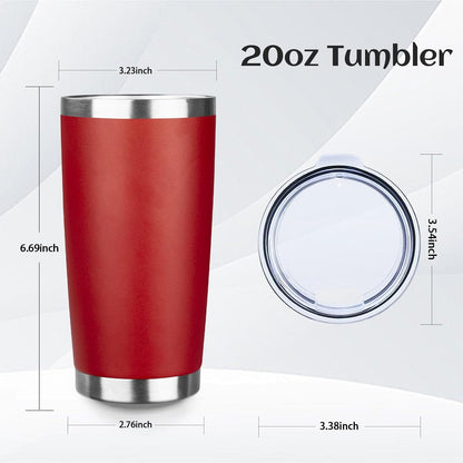 20oz Stainless Steel Travel Coffee Tumbler,Silver | Travel Coffee Mug,Spill-proof Lid,Double Wall,BPA-free Travel Cups,Insulated Cup Fits Car Cupholders