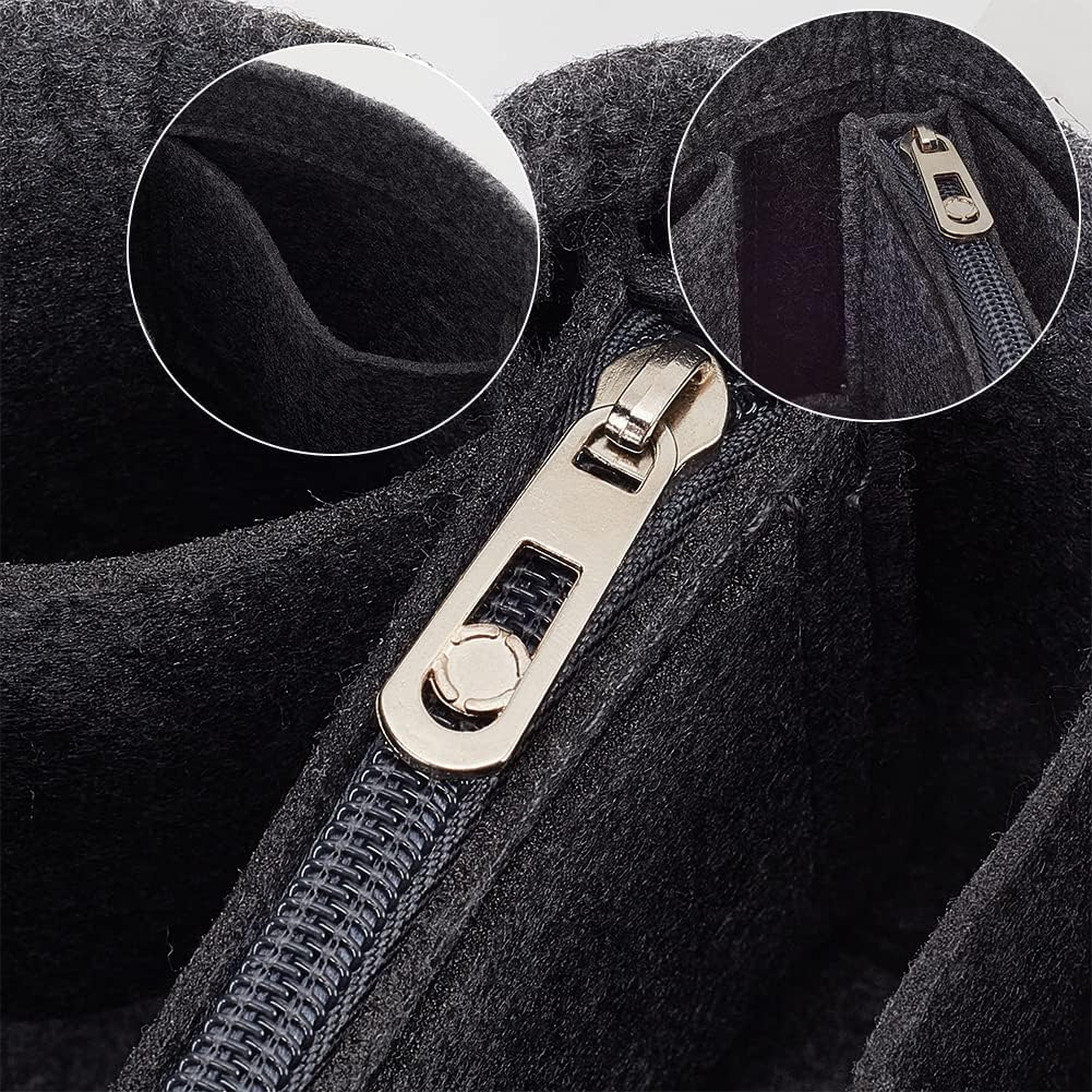 Small Felt Purse Organizer Insert, Handbag Insert Liner for LV Cannes Round Bucket Bag Organizer Barrel Bags Interior Inserts Accessories for Bucket Makeup Bag, 5.11x4.65 In, Beige