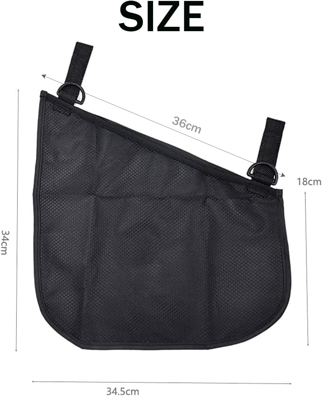 2 Pack Side Sling Cargo Stroller Net, Universal Stroller Organizer Bag,Pink