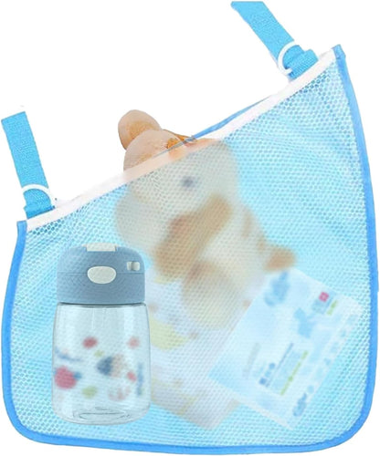 2 Pack Side Sling Cargo Stroller Net, Universal Stroller Organizer Bag,Pink