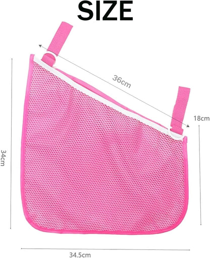 2 Pack Side Sling Cargo Stroller Net, Universal Stroller Organizer Bag,Pink