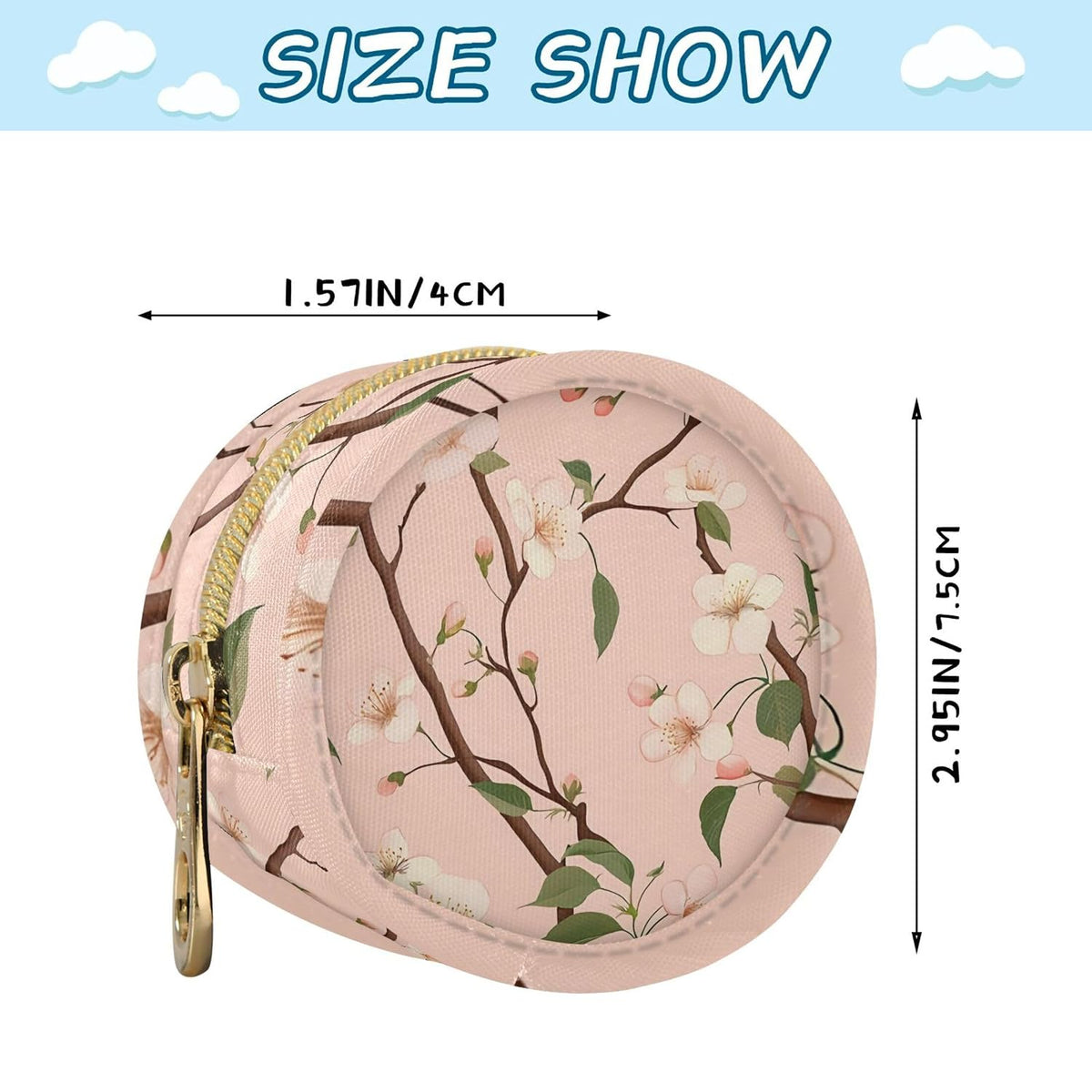 Pretty Flowers and Branches Baby Pacifier Holder Case, Dustproof Portable Storage Box for Diaper Bag Purse, Pacifier Storage Container for Boys & Girls