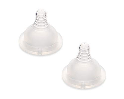 Motif Medical Replacement Slow Flow Nipples for Luna Baby Bottle - Dishwasher-Safe, Silicone Newborn Bottle Nipples - Baby Bottle Nipples for Comfortable Feeding (2 Nipples Included)