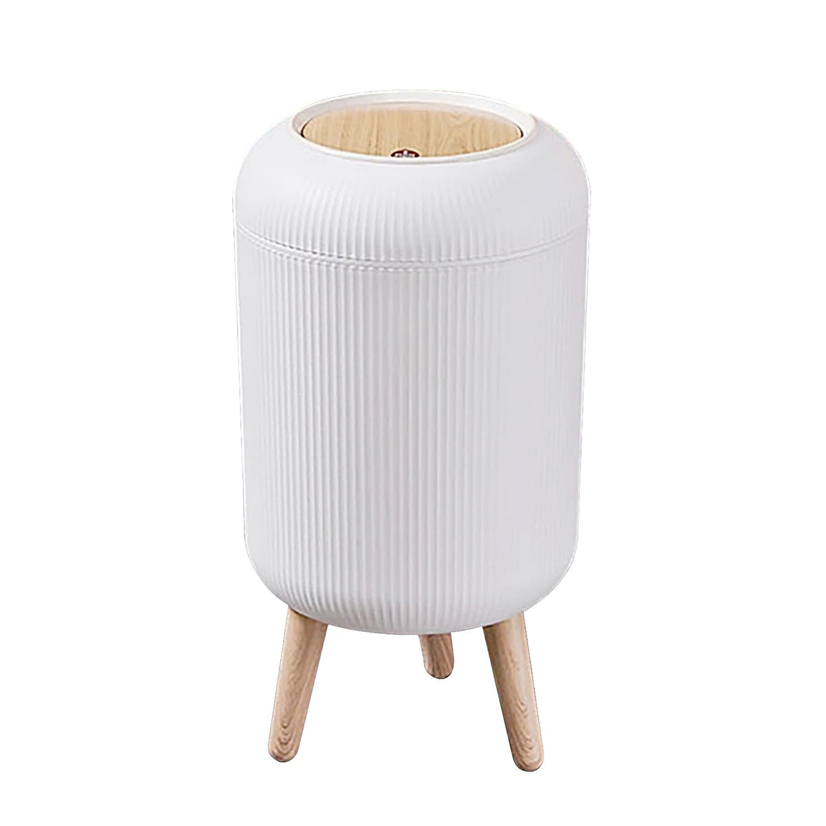 Mini White Plastic Trash Can, 2.6 Gallon Capacity, Slim Design, Anti-Odor, Easy to Clean, Suitable for Any Place