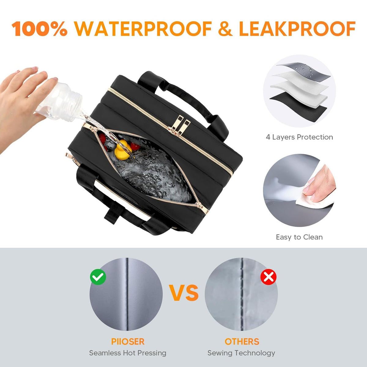 Breastmilk Cooler Travel Bag with Ice Pack, Compatible with Wearable Breast Pumps & Accessories - Portable Hands Free Breast Pump Carrying Case for Nursing & Working Moms, Black