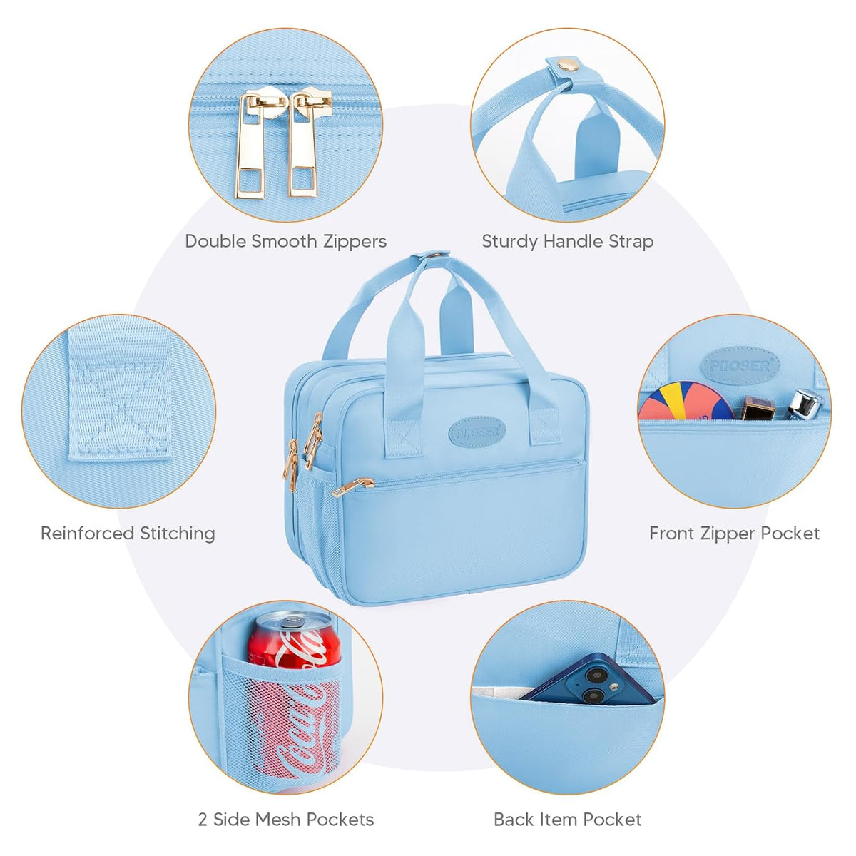 Breastmilk Cooler Travel Bag with Ice Pack, Compatible with Wearable Breast Pumps & Accessories - Portable Hands Free Breast Pump Carrying Case for Nursing & Working Moms, Black