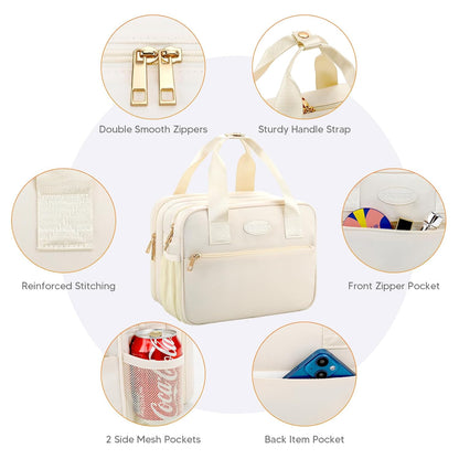 Breastmilk Cooler Travel Bag with Ice Pack, Compatible with Wearable Breast Pumps & Accessories - Portable Hands Free Breast Pump Carrying Case for Nursing & Working Moms, Black