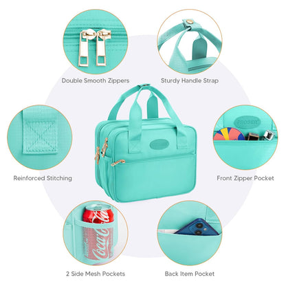 Breastmilk Cooler Travel Bag with Ice Pack, Compatible with Wearable Breast Pumps & Accessories - Portable Hands Free Breast Pump Carrying Case for Nursing & Working Moms, Black