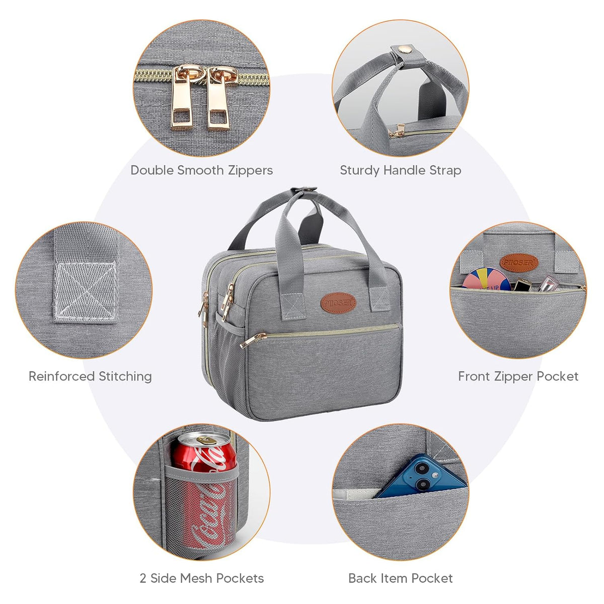 Breastmilk Cooler Travel Bag with Ice Pack, Compatible with Wearable Breast Pumps & Accessories - Portable Hands Free Breast Pump Carrying Case for Nursing & Working Moms, Black