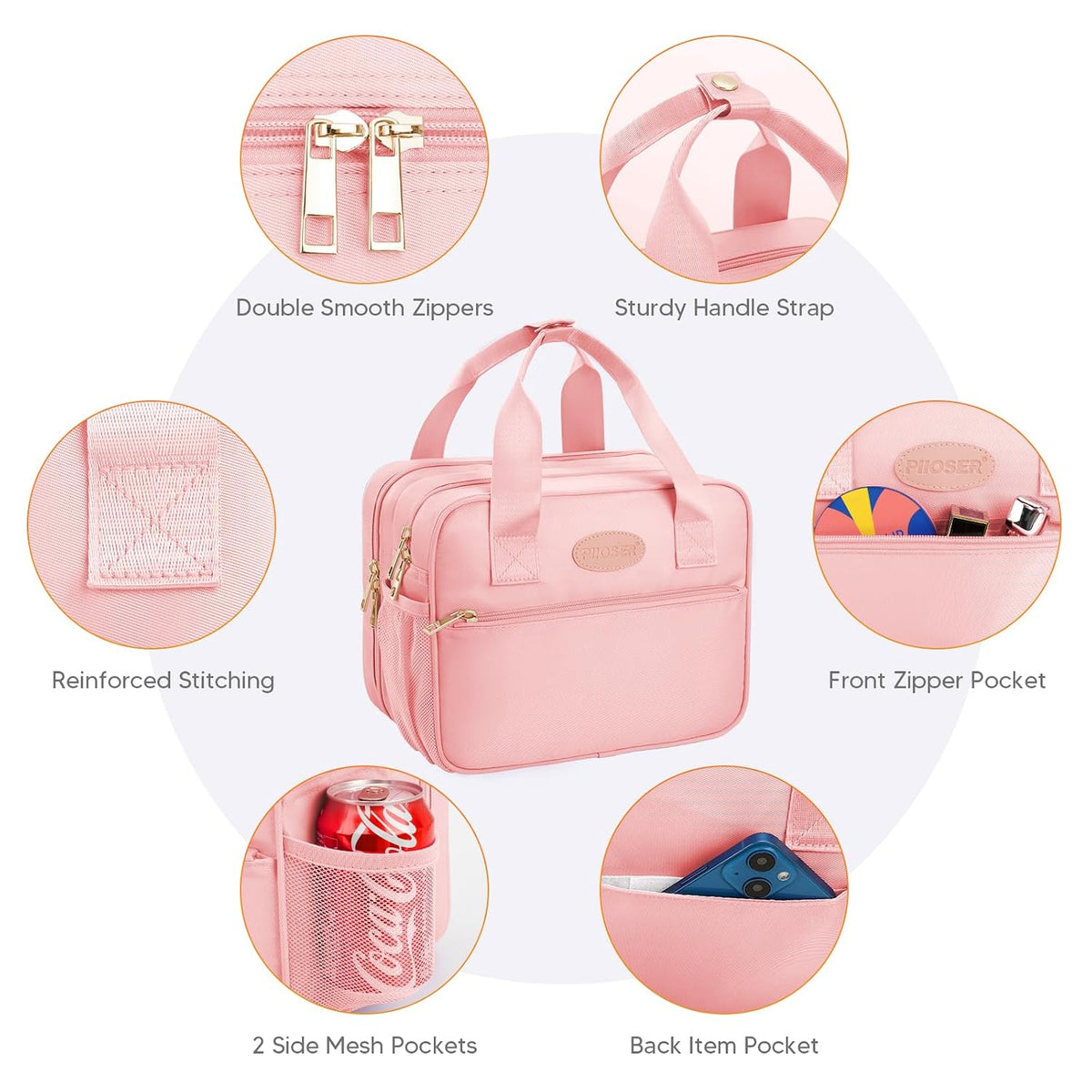 Breastmilk Cooler Travel Bag with Ice Pack, Compatible with Wearable Breast Pumps & Accessories - Portable Hands Free Breast Pump Carrying Case for Nursing & Working Moms, Black