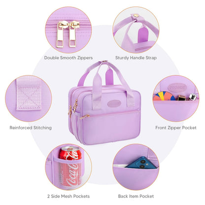 Breastmilk Cooler Travel Bag with Ice Pack, Compatible with Wearable Breast Pumps & Accessories - Portable Hands Free Breast Pump Carrying Case for Nursing & Working Moms, Black