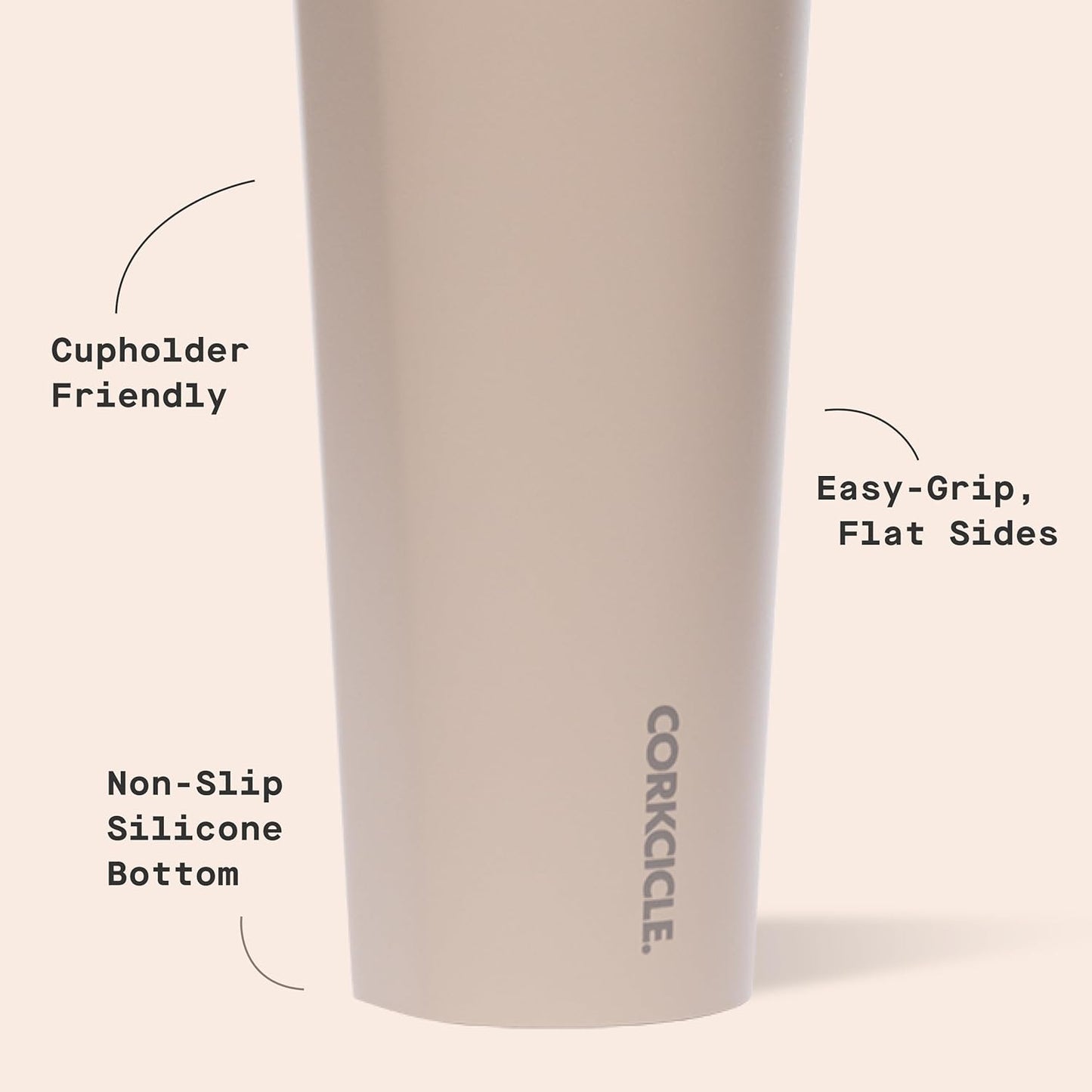 Classic Insulated Tumbler - Stainless Steel Tumbler with Lid, Triple Insulated for Hot & Cold Drinks, Shatterproof Lid, Cupholder Friendly, BPA-Free - 24oz - Cacao