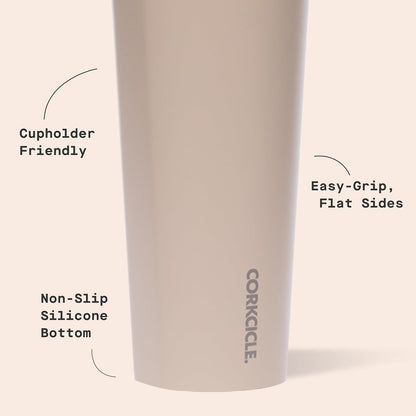 Classic Insulated Tumbler - Stainless Steel Tumbler with Lid, Triple Insulated for Hot & Cold Drinks, Shatterproof Lid, Cupholder Friendly, BPA-Free - 24oz - Cacao