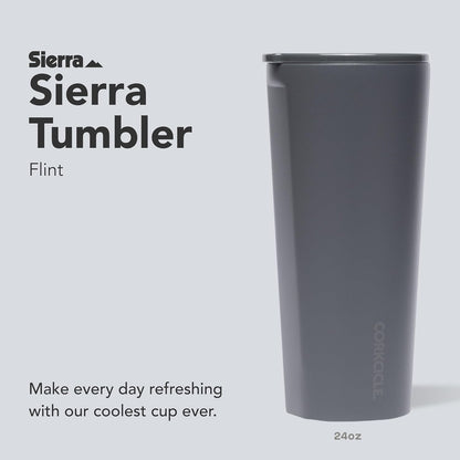 Classic Insulated Tumbler - Stainless Steel Tumbler with Lid, Triple Insulated for Hot & Cold Drinks, Shatterproof Lid, Cupholder Friendly, BPA-Free - 24oz - Cacao