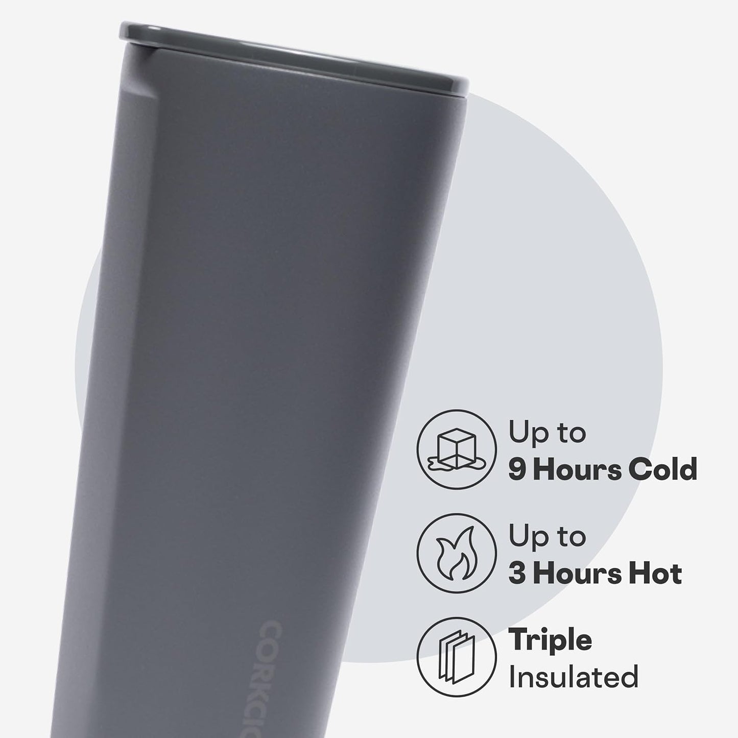 Classic Insulated Tumbler - Stainless Steel Tumbler with Lid, Triple Insulated for Hot & Cold Drinks, Shatterproof Lid, Cupholder Friendly, BPA-Free - 24oz - Cacao