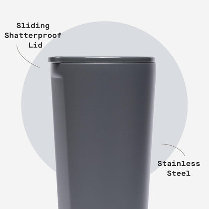 Classic Insulated Tumbler - Stainless Steel Tumbler with Lid, Triple Insulated for Hot & Cold Drinks, Shatterproof Lid, Cupholder Friendly, BPA-Free - 24oz - Cacao