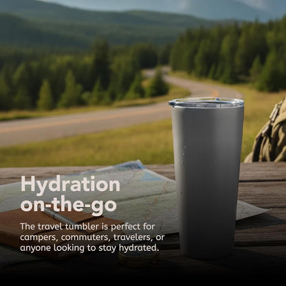Classic Insulated Tumbler - Stainless Steel Tumbler with Lid, Triple Insulated for Hot & Cold Drinks, Shatterproof Lid, Cupholder Friendly, BPA-Free - 24oz - Cacao
