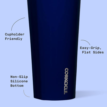 Classic Insulated Tumbler - Stainless Steel Tumbler with Lid, Triple Insulated for Hot & Cold Drinks, Shatterproof Lid, Cupholder Friendly, BPA-Free - 24oz - Cacao