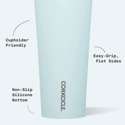 Classic Insulated Tumbler - Stainless Steel Tumbler with Lid, Triple Insulated for Hot & Cold Drinks, Shatterproof Lid, Cupholder Friendly, BPA-Free - 24oz - Cacao