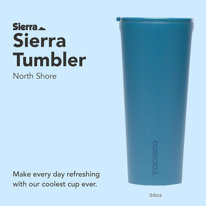 Classic Insulated Tumbler - Stainless Steel Tumbler with Lid, Triple Insulated for Hot & Cold Drinks, Shatterproof Lid, Cupholder Friendly, BPA-Free - 24oz - Cacao