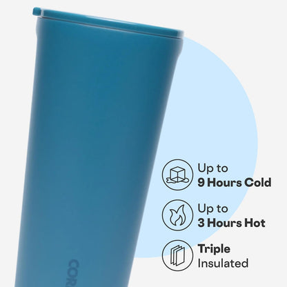Classic Insulated Tumbler - Stainless Steel Tumbler with Lid, Triple Insulated for Hot & Cold Drinks, Shatterproof Lid, Cupholder Friendly, BPA-Free - 24oz - Cacao