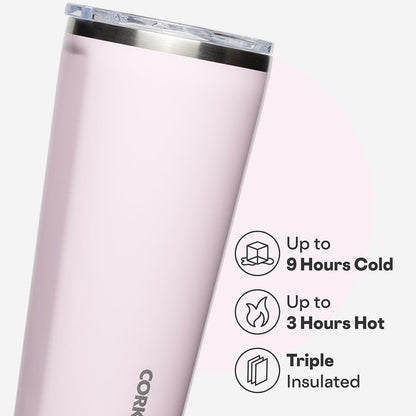Classic Insulated Tumbler - Stainless Steel Tumbler with Lid, Triple Insulated for Hot & Cold Drinks, Shatterproof Lid, Cupholder Friendly, BPA-Free - 24oz - Cacao