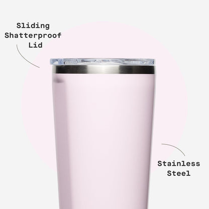 Classic Insulated Tumbler - Stainless Steel Tumbler with Lid, Triple Insulated for Hot & Cold Drinks, Shatterproof Lid, Cupholder Friendly, BPA-Free - 24oz - Cacao