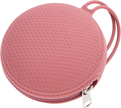Silicone Pacifier Storage Bag Lightweight and Portable Case for Pacifiers and Keys Easy to Clean Travel Container Honeycomb