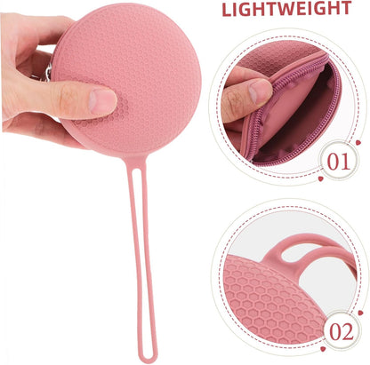 Silicone Pacifier Storage Bag Lightweight and Portable Case for Pacifiers and Keys Easy to Clean Travel Container Honeycomb