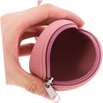 Silicone Pacifier Storage Bag Lightweight and Portable Case for Pacifiers and Keys Easy to Clean Travel Container Honeycomb