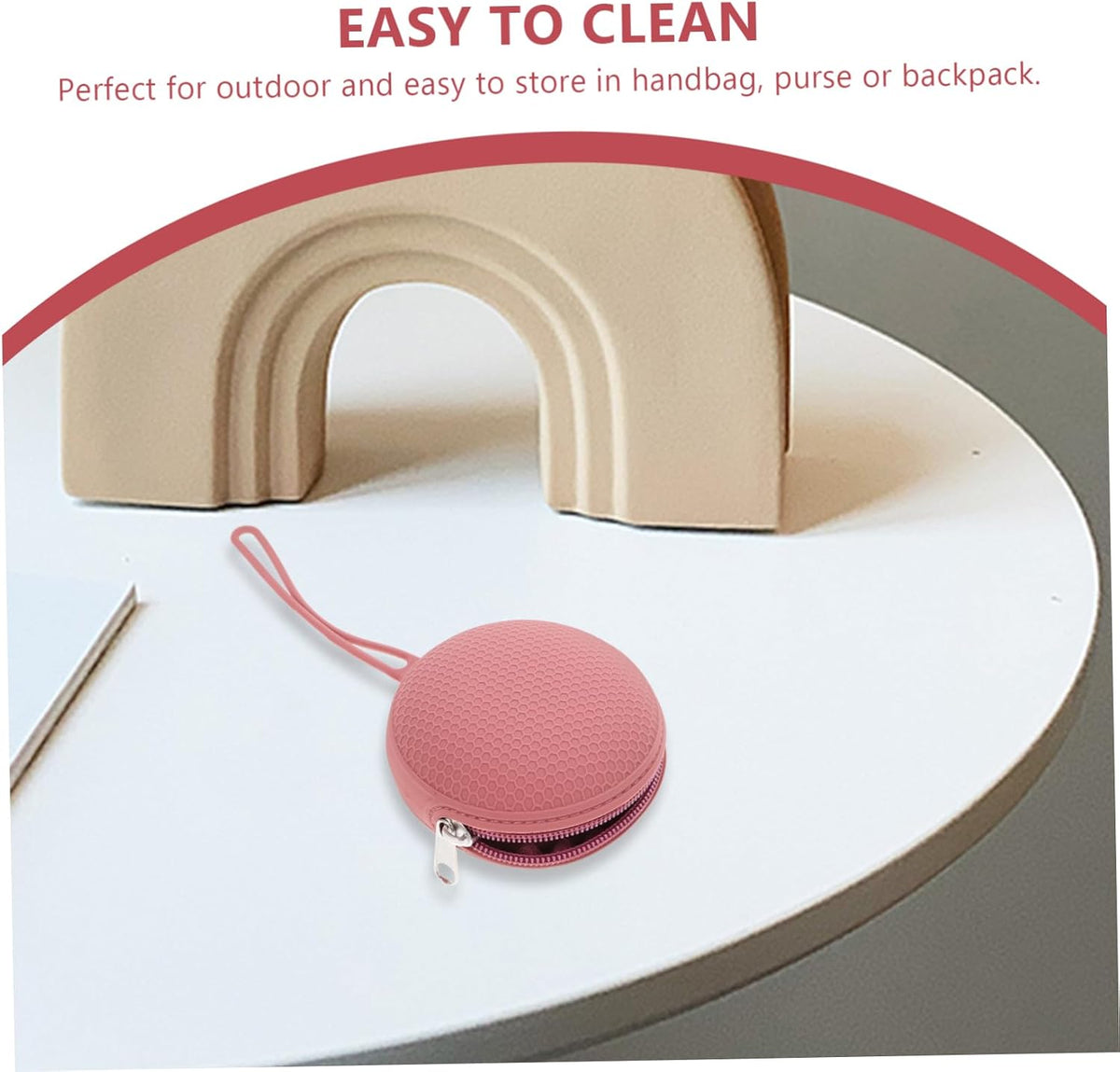 Silicone Pacifier Storage Bag Lightweight and Portable Case for Pacifiers and Keys Easy to Clean Travel Container Honeycomb