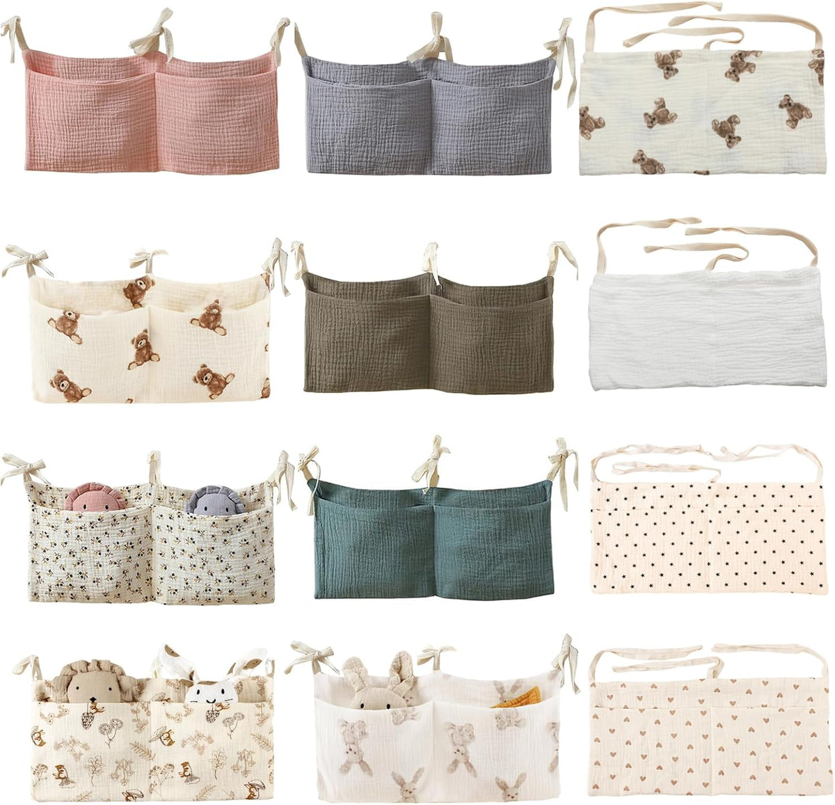 Baby Bedside Hanging Bags Storage Organizer Milk Bottle Toy Crib Baby Nappy-Bag Bed-Bunk Organizing Bag