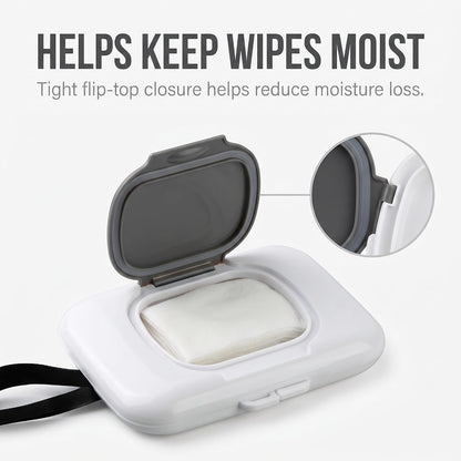 1Pc Travel Wipe Holder Reusable Wet Wipe Container Box Strollers Hanging Dispensers Refillable Wipe Case Safe Wet Storage Wipe Holders Wipes and Holders