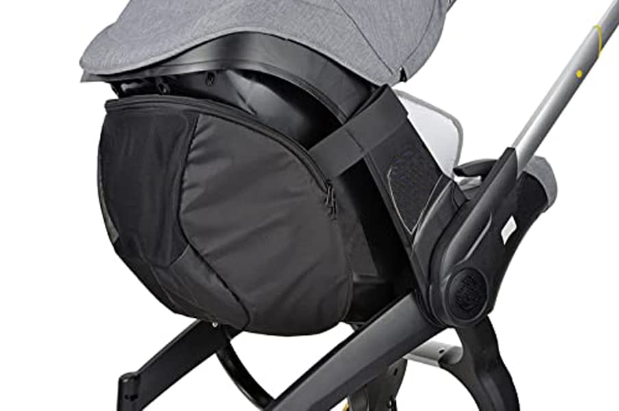 Infant Stroller Clip-On Storage Bag compatible with Doona, Pram Buggy Organizer Bag with Non-Slip Zipper Snap-On Stroller Bag & Large Storage Space, Baby Stroller Pushchair Accessory fit Doona