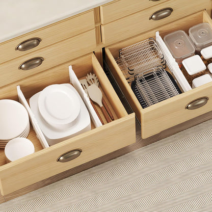 8" Tall Drawer Dividers, Adjustable Deep Drawer Organizer Clothes