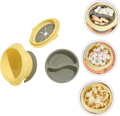 Portable Suction Bowl with Detachable Suction Cup Food-grade Tableware Leak-resistant and Easy to Clean for Safe Odorless Material in Yellow