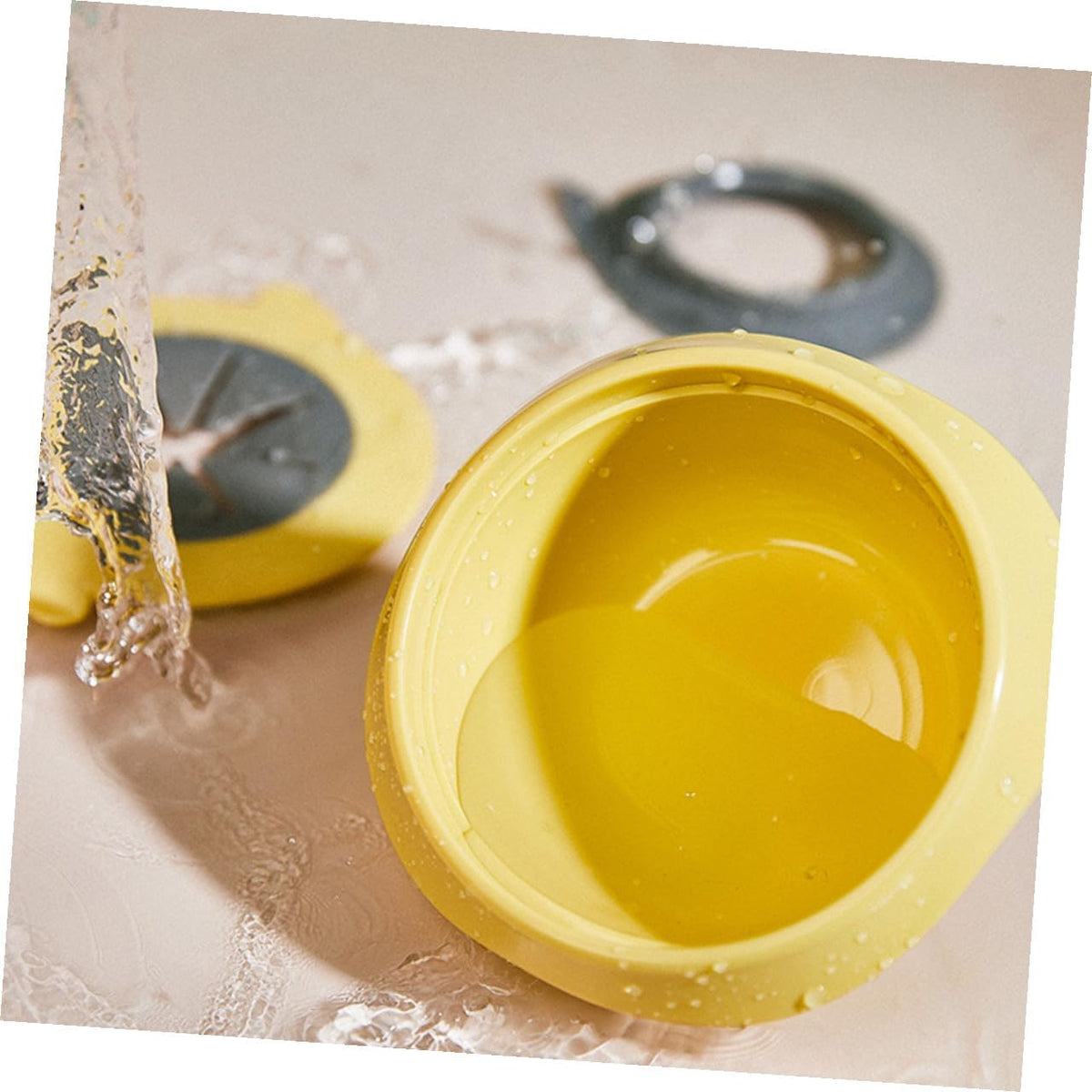 Portable Suction Bowl with Detachable Suction Cup Food-grade Tableware Leak-resistant and Easy to Clean for Safe Odorless Material in Yellow