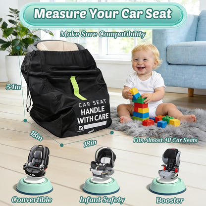Upgrade Car Seat Travel Bag for Airplane: Backpack Carseat Bags Fit Graco