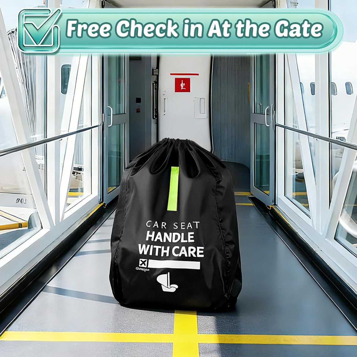 Upgrade Car Seat Travel Bag for Airplane: Backpack Carseat Bags Fit Graco