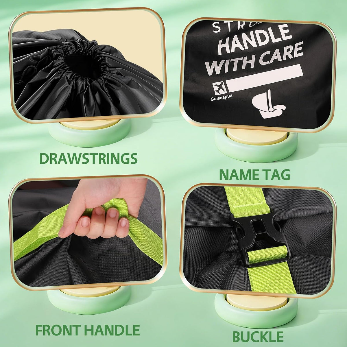 Upgrade Car Seat Travel Bag for Airplane: Backpack Carseat Bags Fit Graco