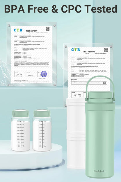 22oz Portable Breast Milk Cooler, 24-Hour Chiller, 2 Baby Bottles
