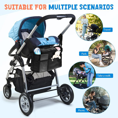 Stroller Organizer Bag Large Capacity Oxford Fabric for Stroller