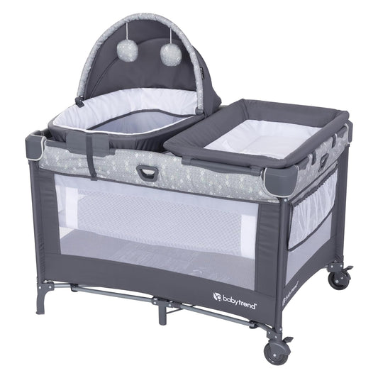 Nursery Den Playard with Snooze Pod and Flip Over Changer, Diamond Sage