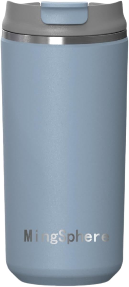 12oz Insulated Stainless Steel Coffee Cup, Lavender Purple | Travel Coffee Mug Leak Resistant Lid Wide Mouth Keeps Drinks Hot or Cold, Easy Cleaning