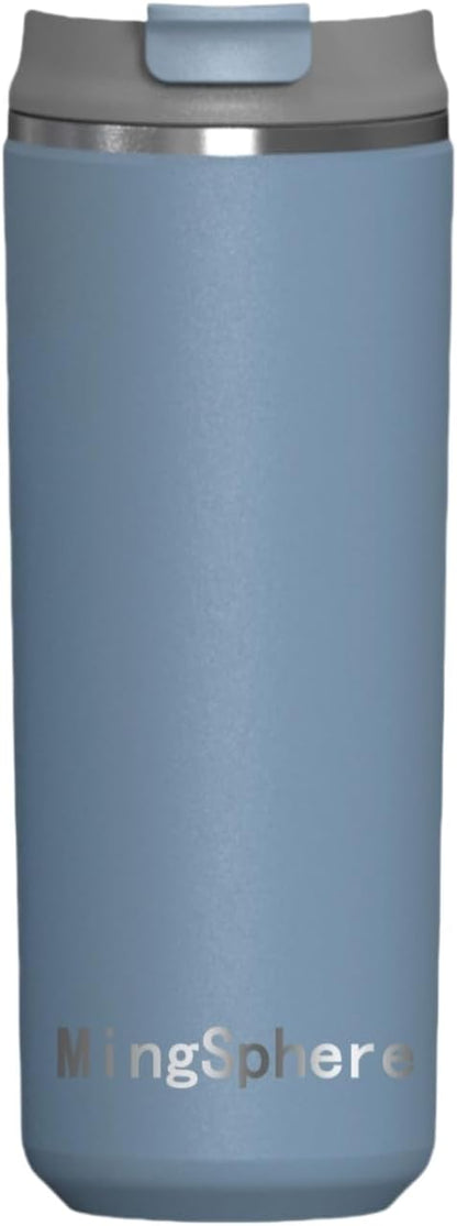 12oz Insulated Stainless Steel Coffee Cup, Lavender Purple | Travel Coffee Mug Leak Resistant Lid Wide Mouth Keeps Drinks Hot or Cold, Easy Cleaning